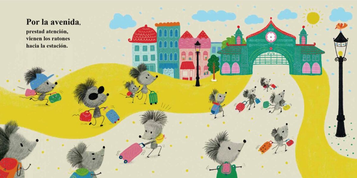 Ilustración de Natalia Colombo para "Ratos no tren".
