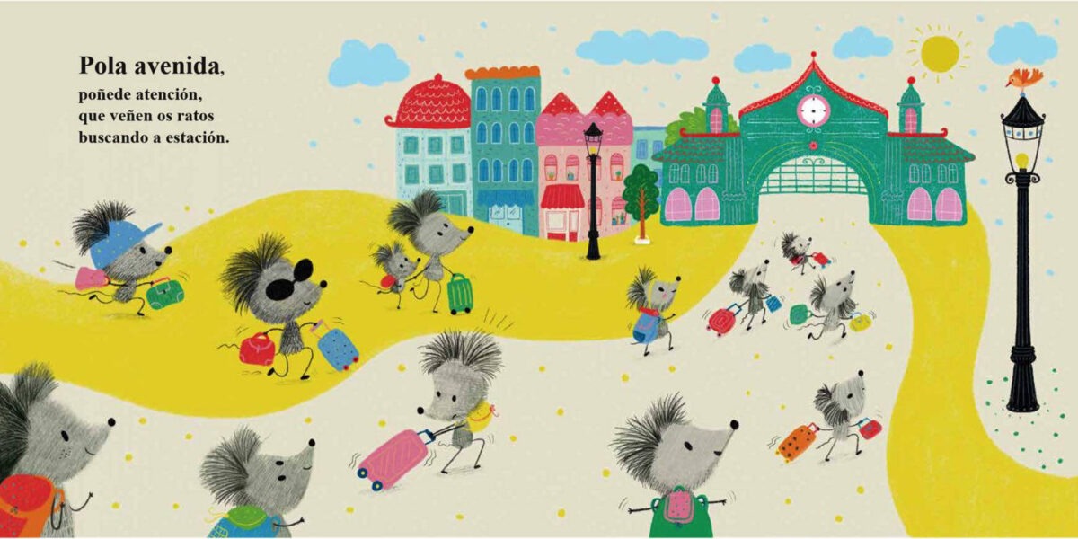 Ilustración de Natalia Colombo para "Ratos no tren".